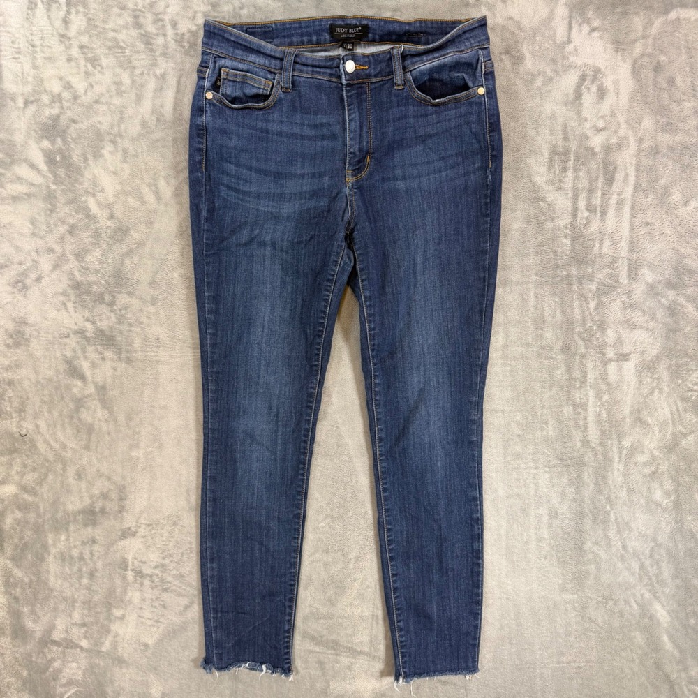 Judy Blue Skinny Fit Jeans Womens Size 11 / 30 Blue Dark Wash